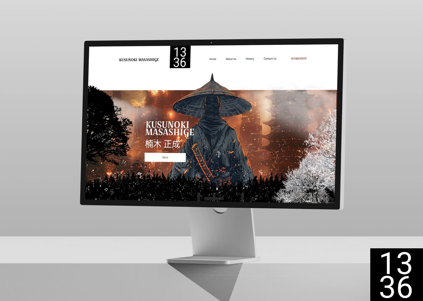 Kusunoki Masashige graphic design parallax preview